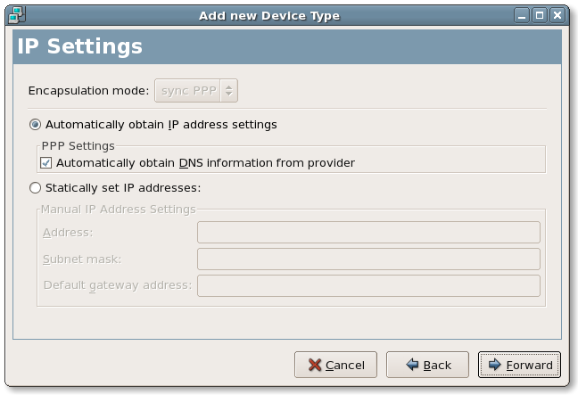 IP settings